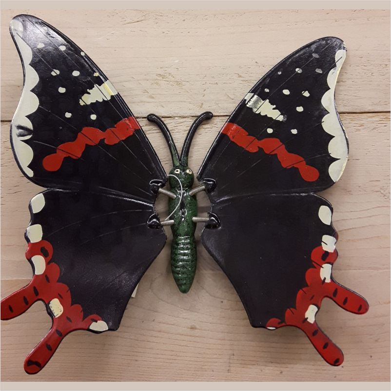 knecht Rentmeester leer Hollandse wand vlinder 23 centimeter zwart rood bij FAME musthaves