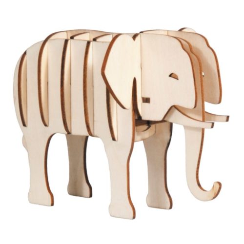 3D puzzel olifant van hout