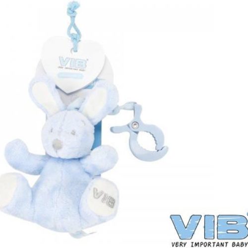 Baby speelgoed activity konijn met clip blauw van VIB