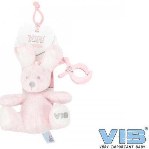Baby speelgoed activity konijn met clip roze van VIB
