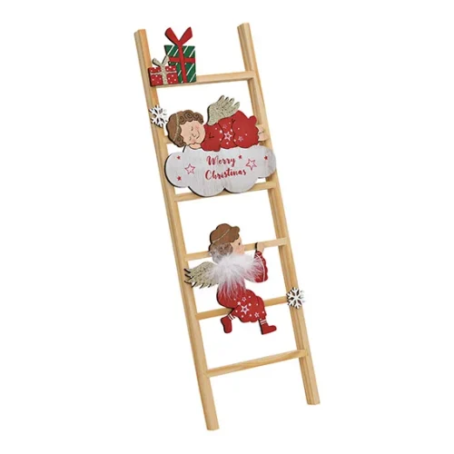 Kerst Engel op ladder Merry Christmas