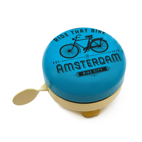 Fietsbel Amsterdam blauw Ride that bike