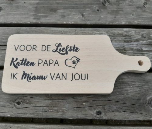 Borrelplank liefste katten papa ik miauw van jou