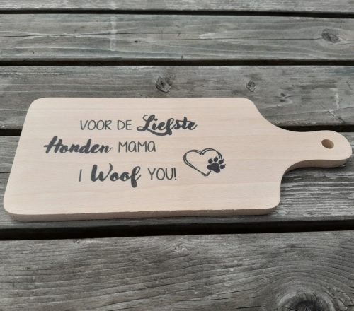 Borrelplank voor de liefste honden mama I woof you