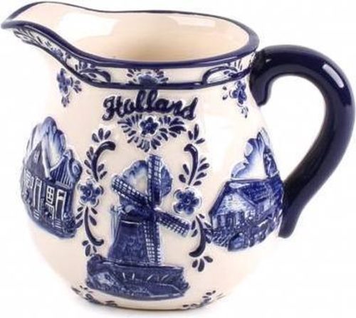 Melkkan keramiek embossed Holland - delftsblauw